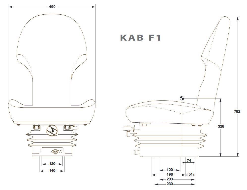 KAB 11-F1 Cut Out Underground Seat - Image 2